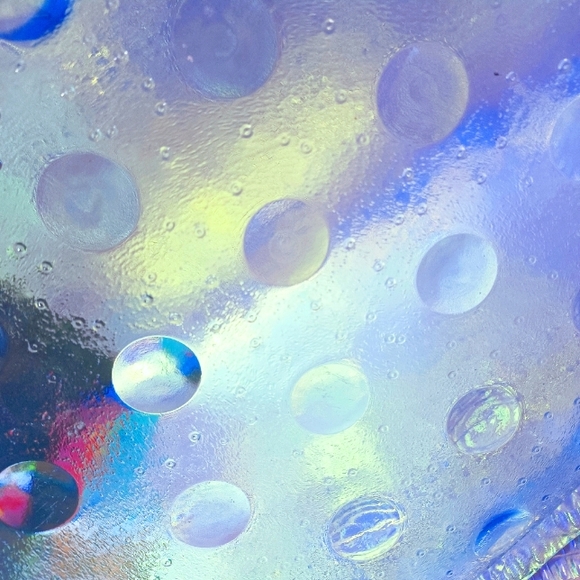 Fire & Light Recycled Blue Fluorescent Glass Large Tray 10" x 17" - Picture 3 of 4